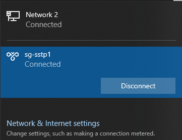 ချိတ်ဆက်ထားသော VPN ချိတ်ဆက်မှုကို ဖြုတ်ခြင်း